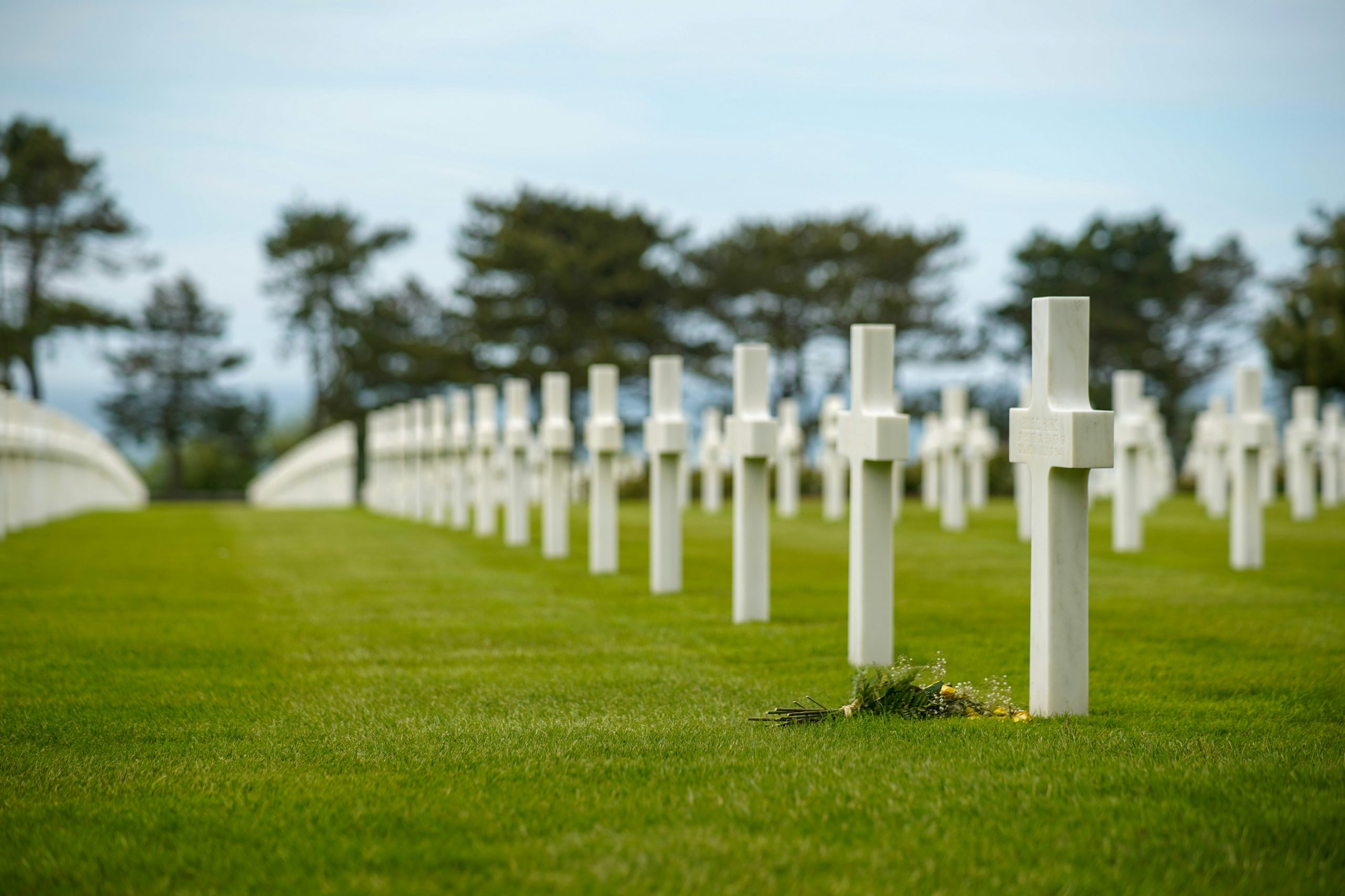 WW2 Cemetery Normandy, France.